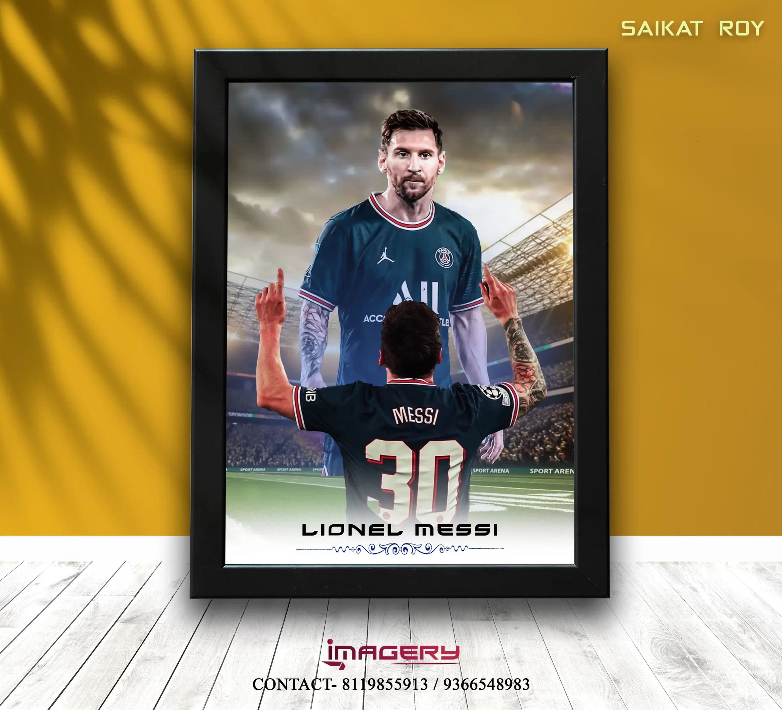 Leo Messi Celebration Poster Edit