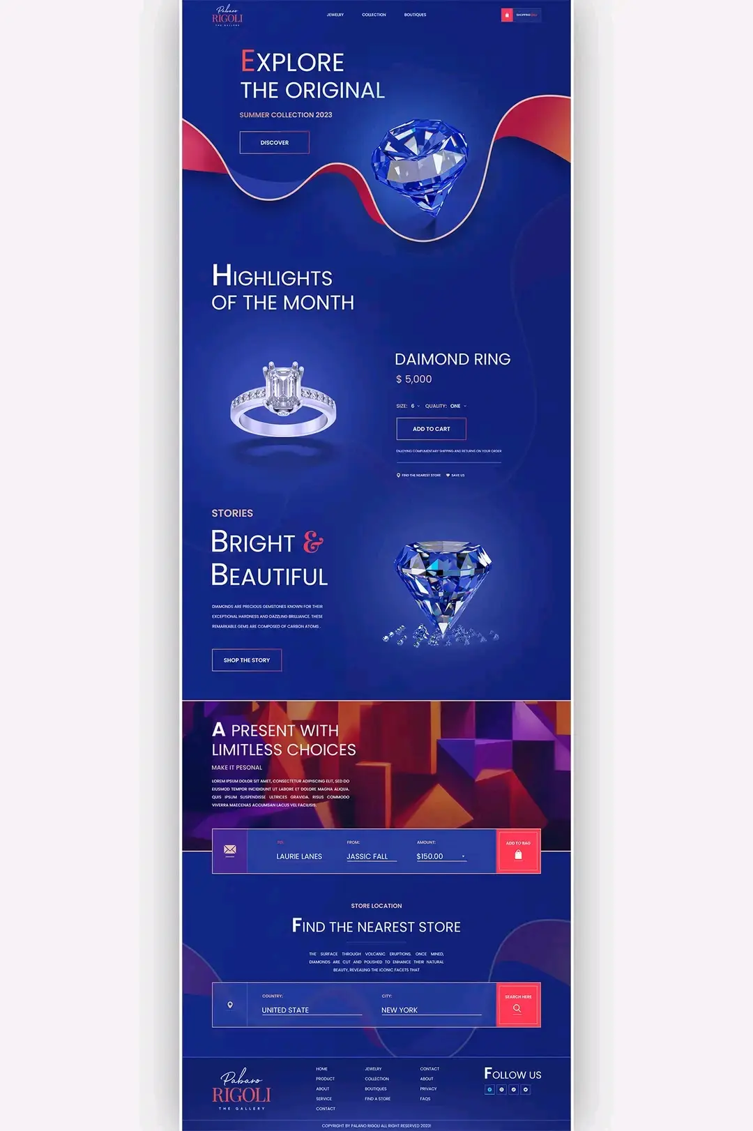 Pahano Rigoli Luxury Jewelry UI