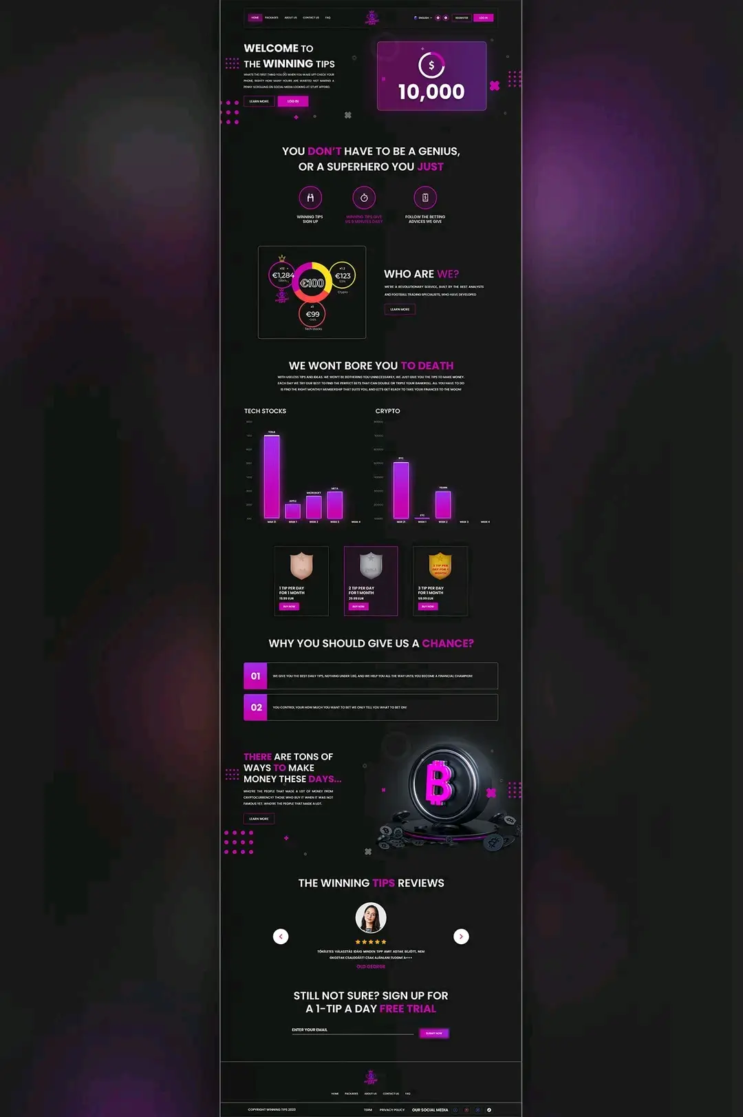 The Winning Tips Sports Gaming UI